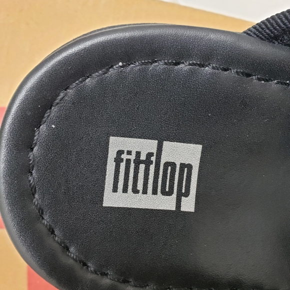 Fitflops Black LuLu Thong Straw Raffia Sandals Size 8 - Picture 4 of 6